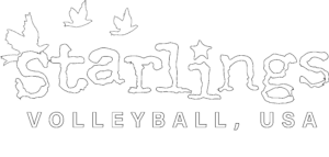 Starlings Volleyball USA Logo White